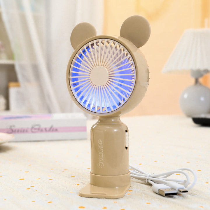 Women's Portable Hand Fan with Cute Ears Kalsten