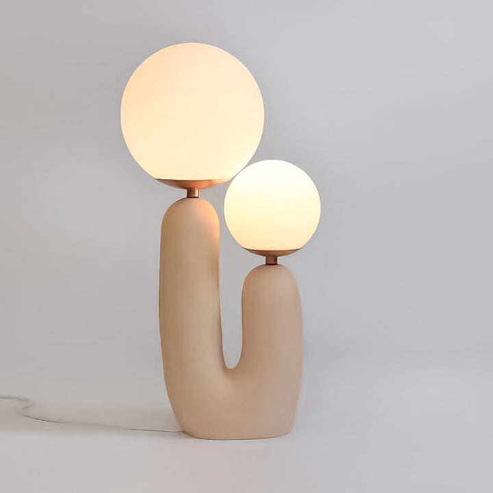 Artistic Table Lamp with Dual Globe Design
