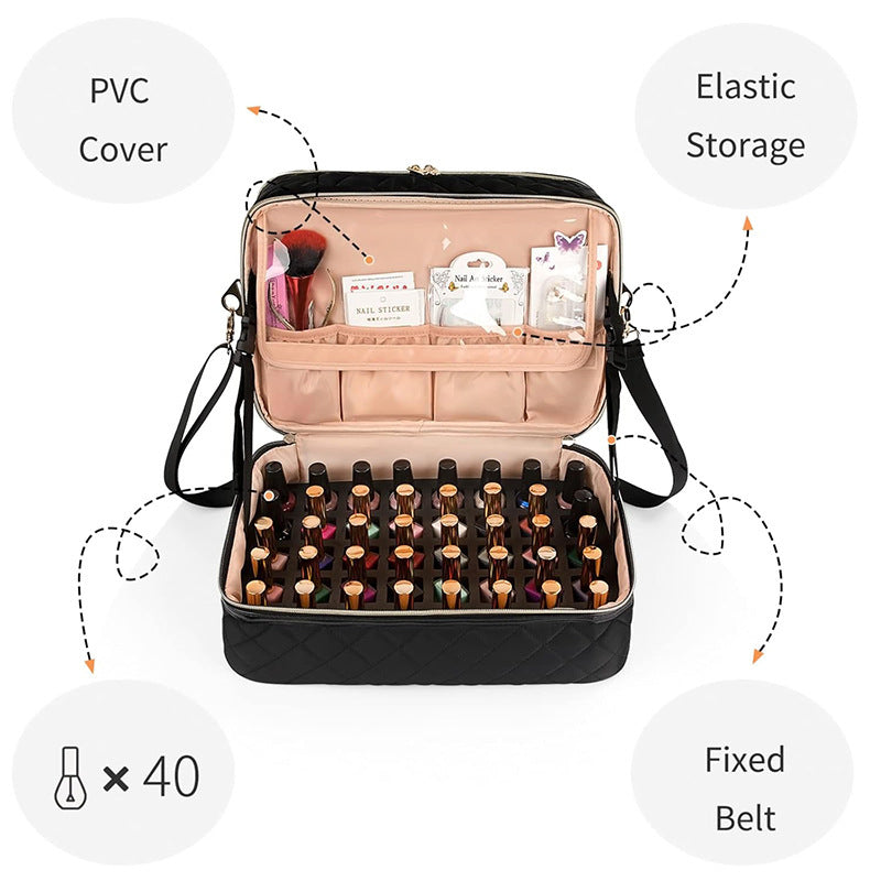 Cosmetic Organizer Bag with Multi-functional Compartment Division Kalsten