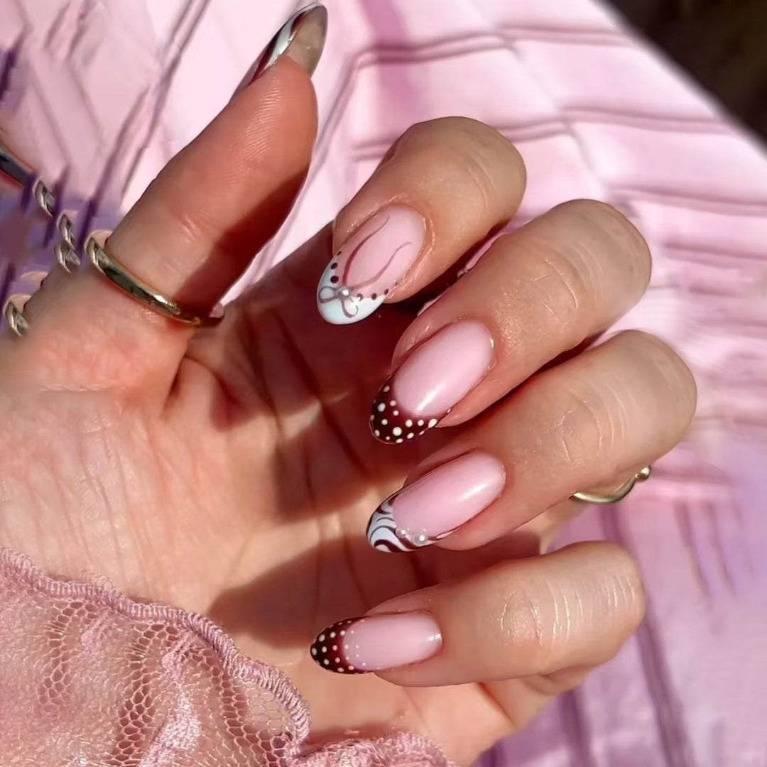 Artistic French Tip Nail Art Set  1790958142