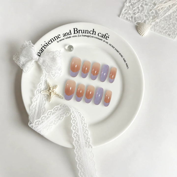 Elegant French Tip Press-On Nail Set Kalsten