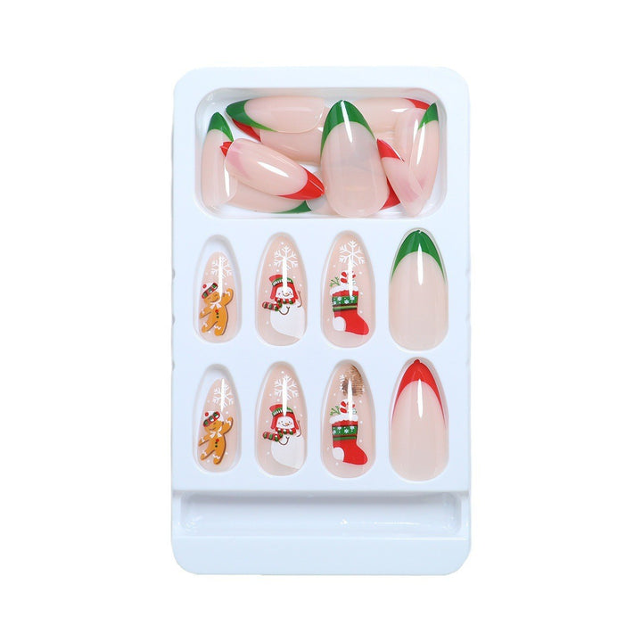Premium Glossy Glittering Almond-Shaped Press-On Nails Kalsten