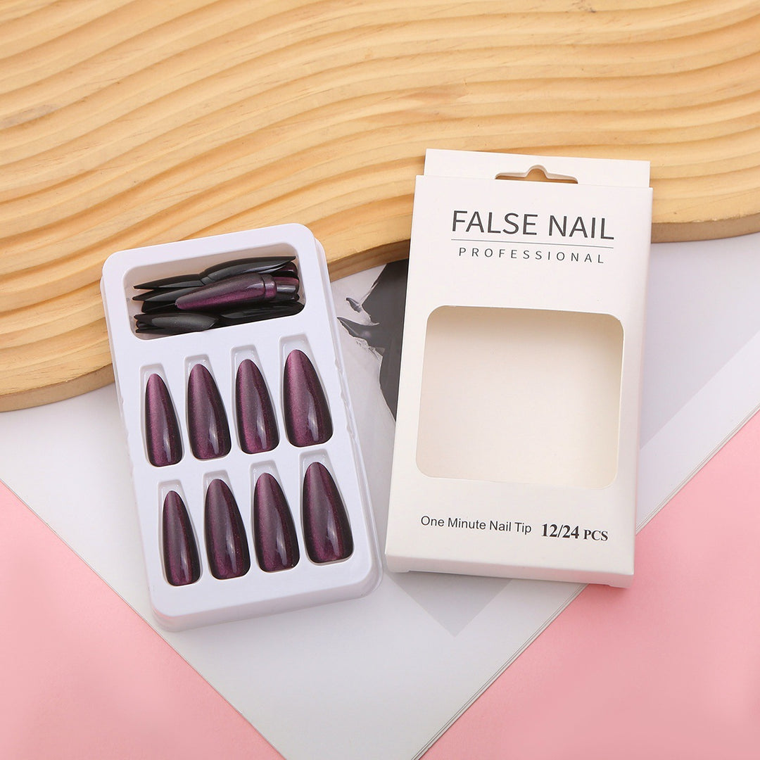 Premium Stiletto Press-On Nail Set with Reflective Finish Kalsten