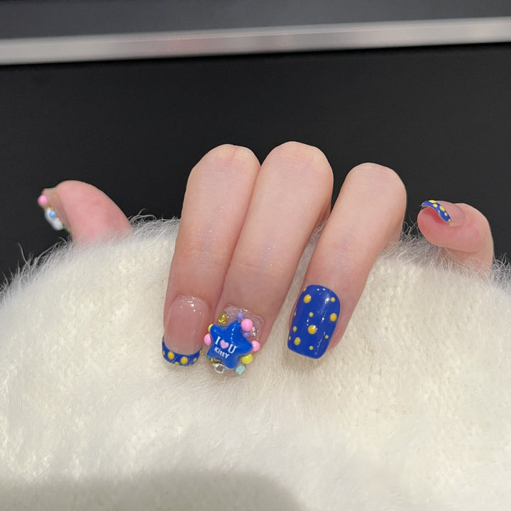 Playful Cartoon-Themed Press-On Nail Set Kalsten