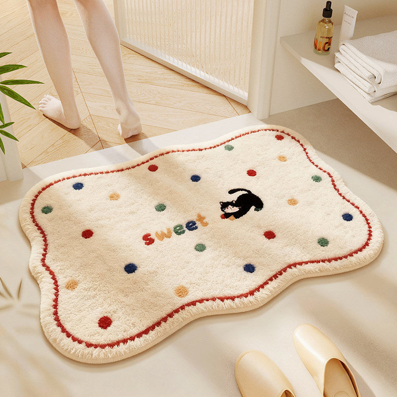 Cute Cat-Themed Bathroom Rug
