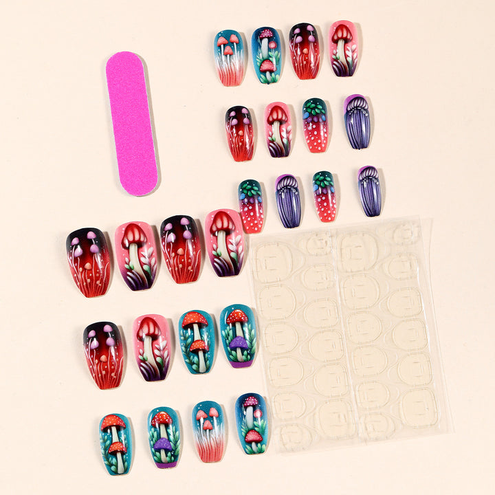 Artistic Mushroom Nail Art Kalsten
