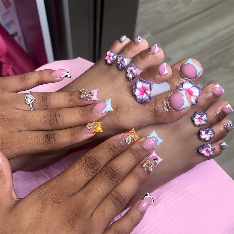 Floral 3D Nail and Pedicure Art Set Kalsten