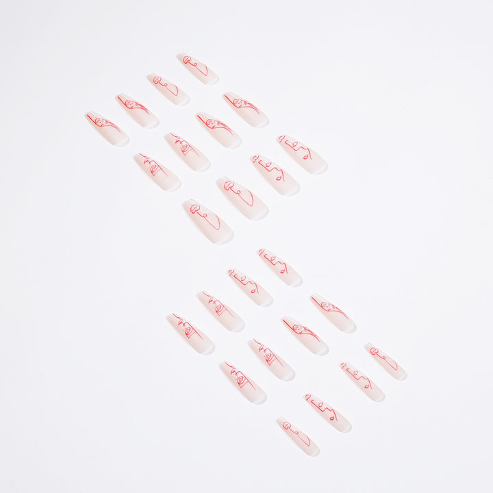 Artful Nail Art with Abstract Line Design Kalsten