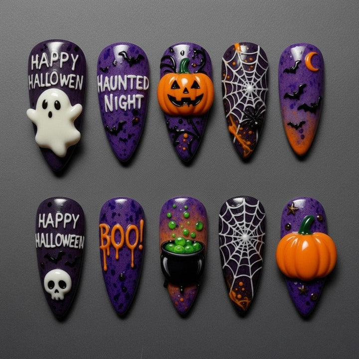 Halloween-Themed Press-On Nail Set Kalsten