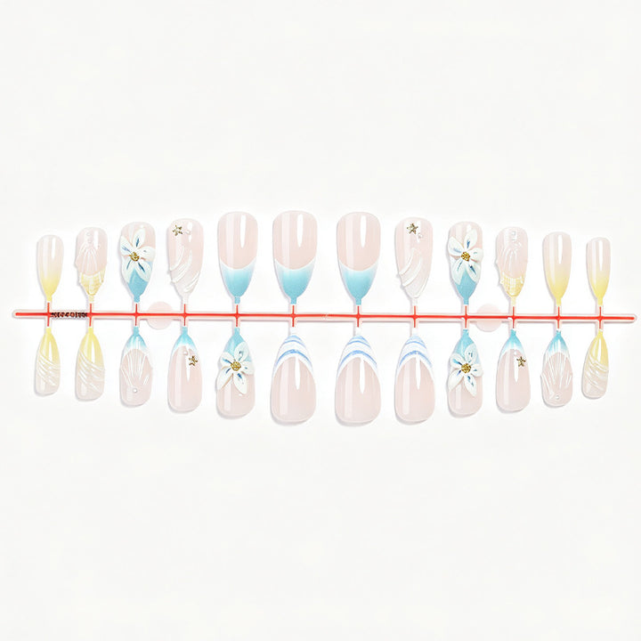 Premium Floral Art Press-On Nail Set Kalsten