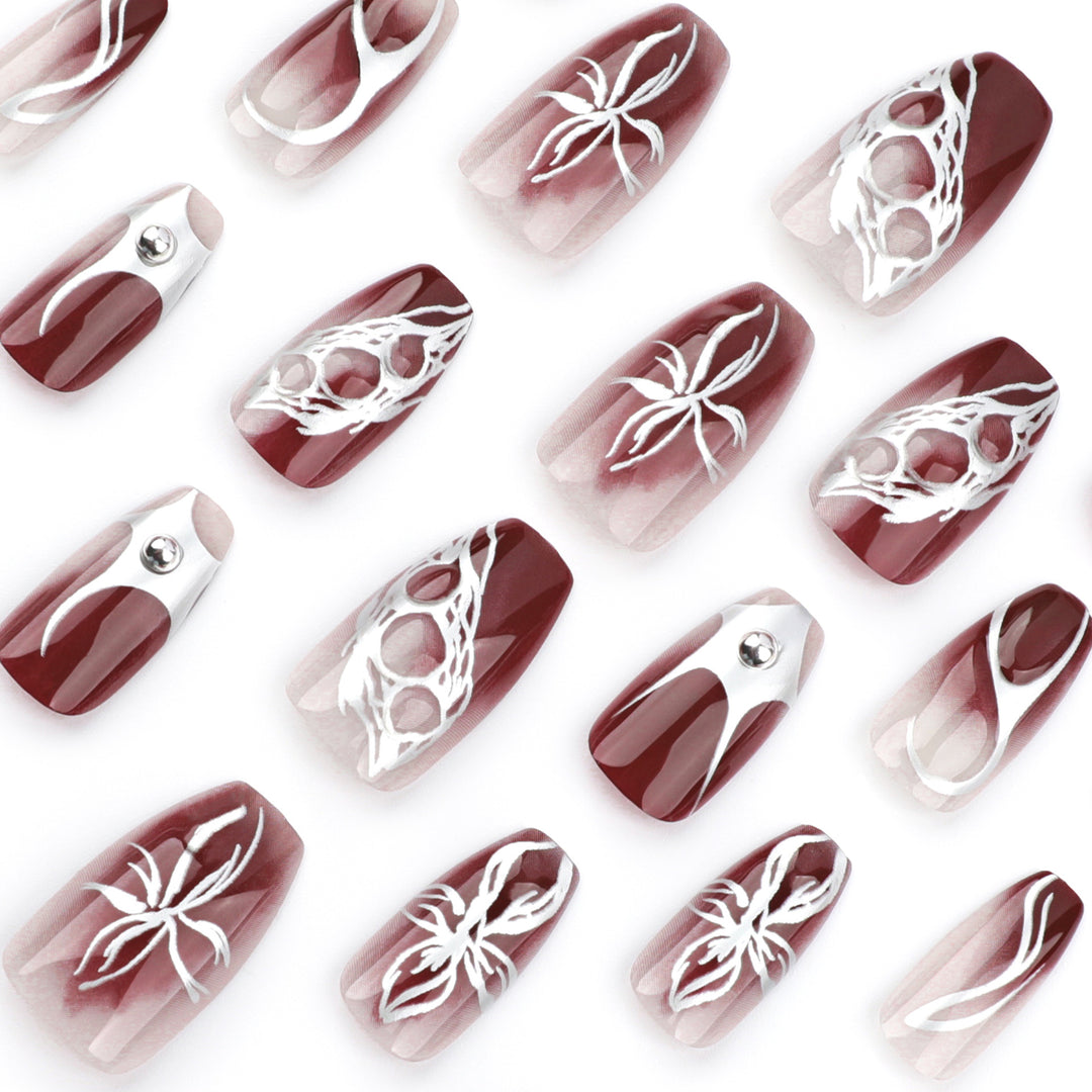 Artful Nail Extensions with Filigree Design Kalsten