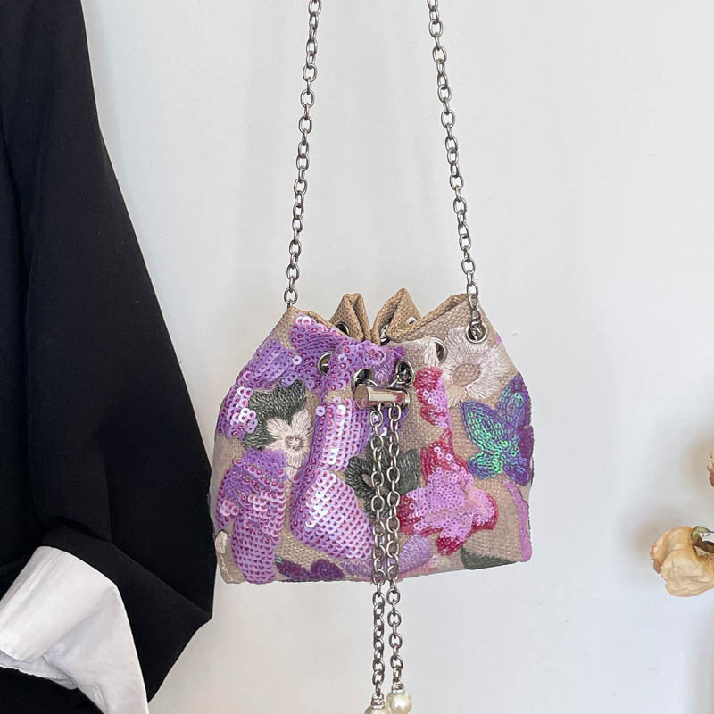 WoStylish Sequin Drawstring Clutch Purse Kalsten