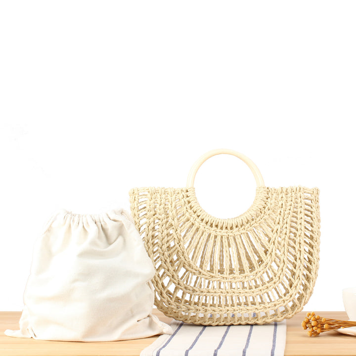 Handbag with Horizontal Braiding and Practical Inner Pouch Kalsten