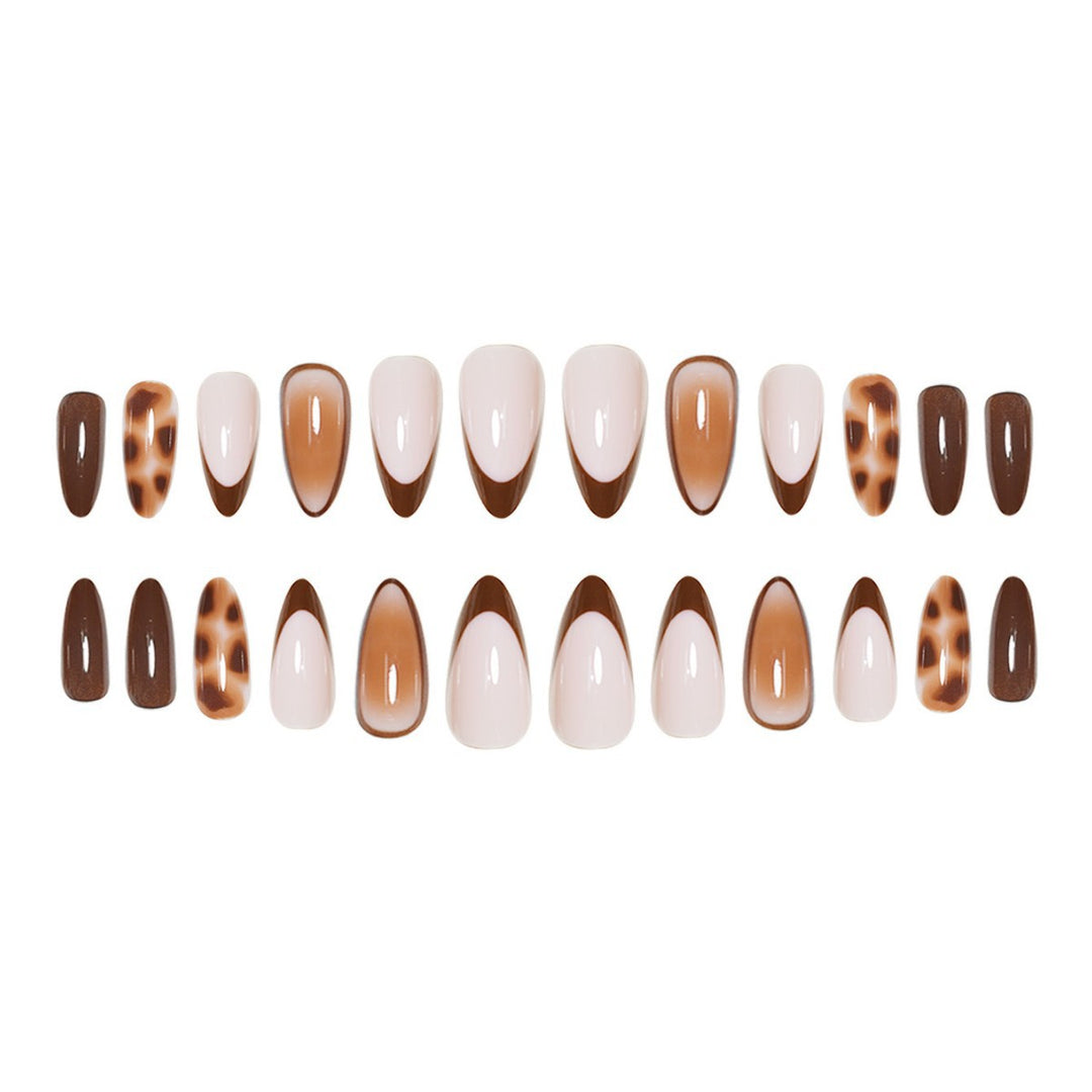 Artistic Stiletto Press-On Nail Set with Modern Design Kalsten