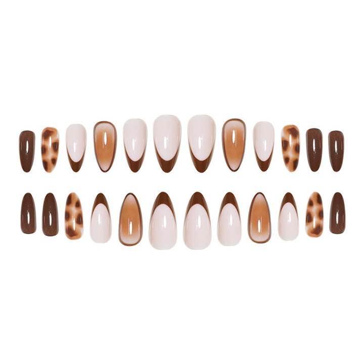 Artistic Stiletto Press-On Nail Set with Modern Design Kalsten