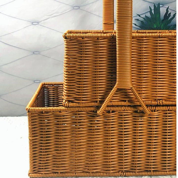 Dual-Layer Woven Storage Basket Kalsten