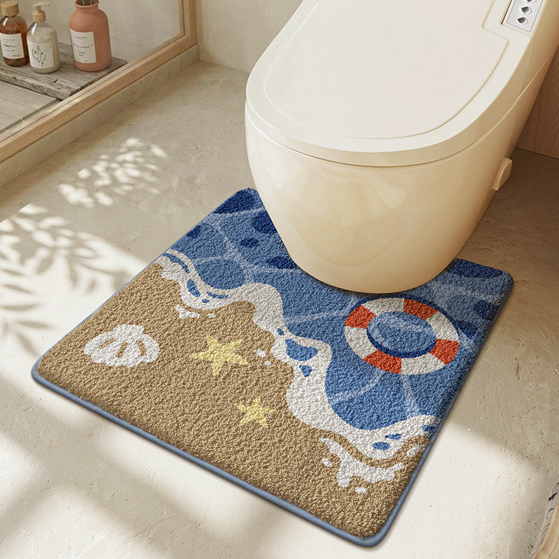 Ocean Wave Design Bath Mat Kalsten