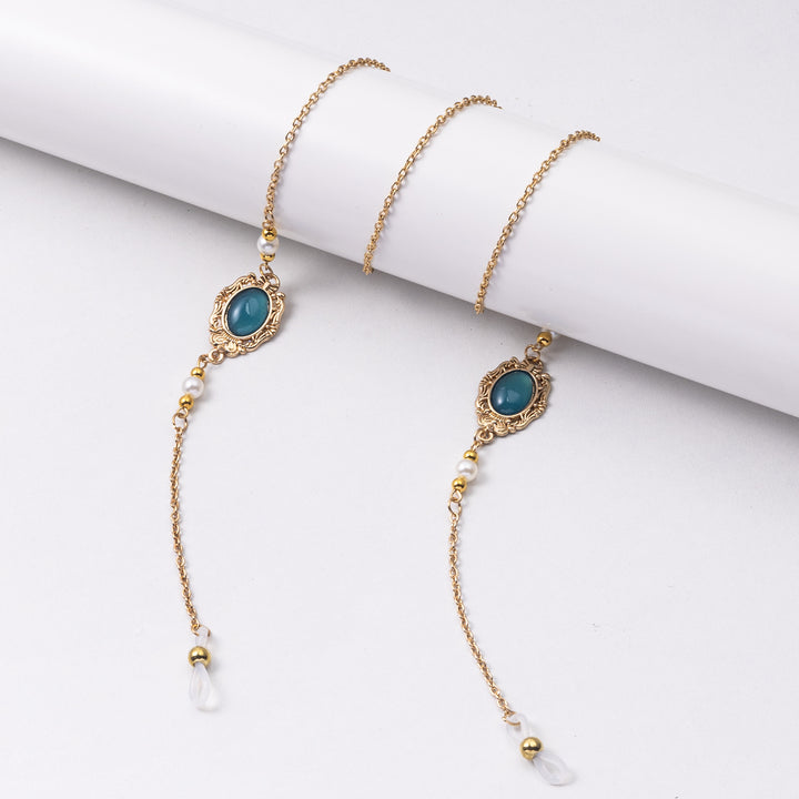 Ornate Eyewear Chain with Gemstone Accents Kalsten
