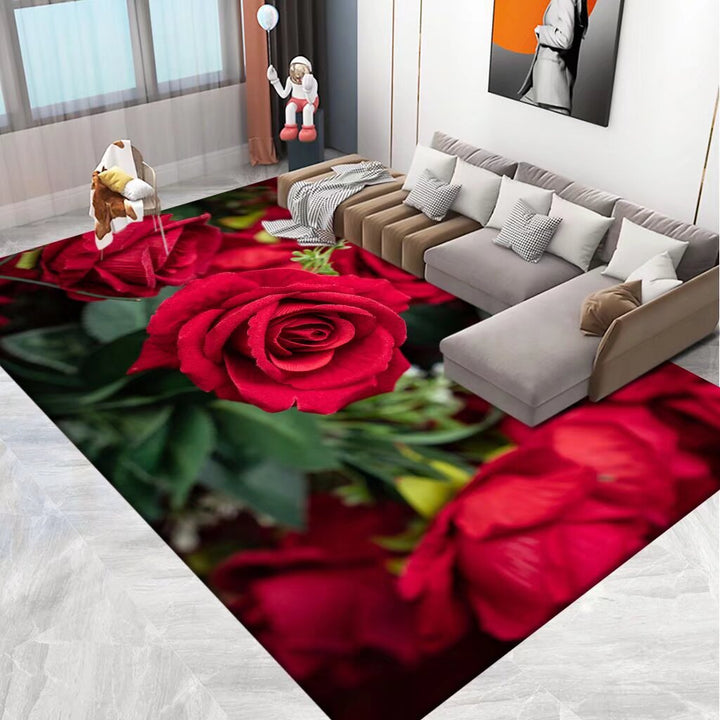 3D Printed Floral Area Rug Kalsten