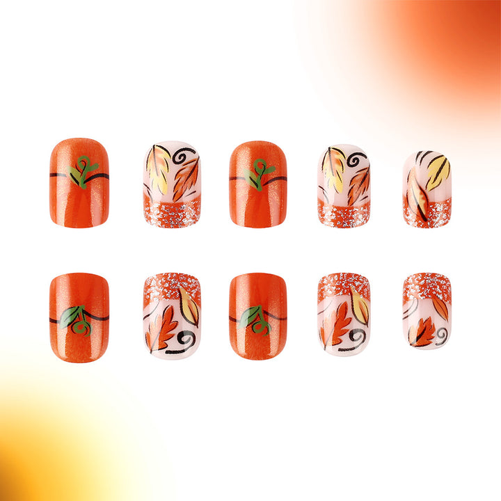 Autumn-Themed Gel Nail Art Set Kalsten