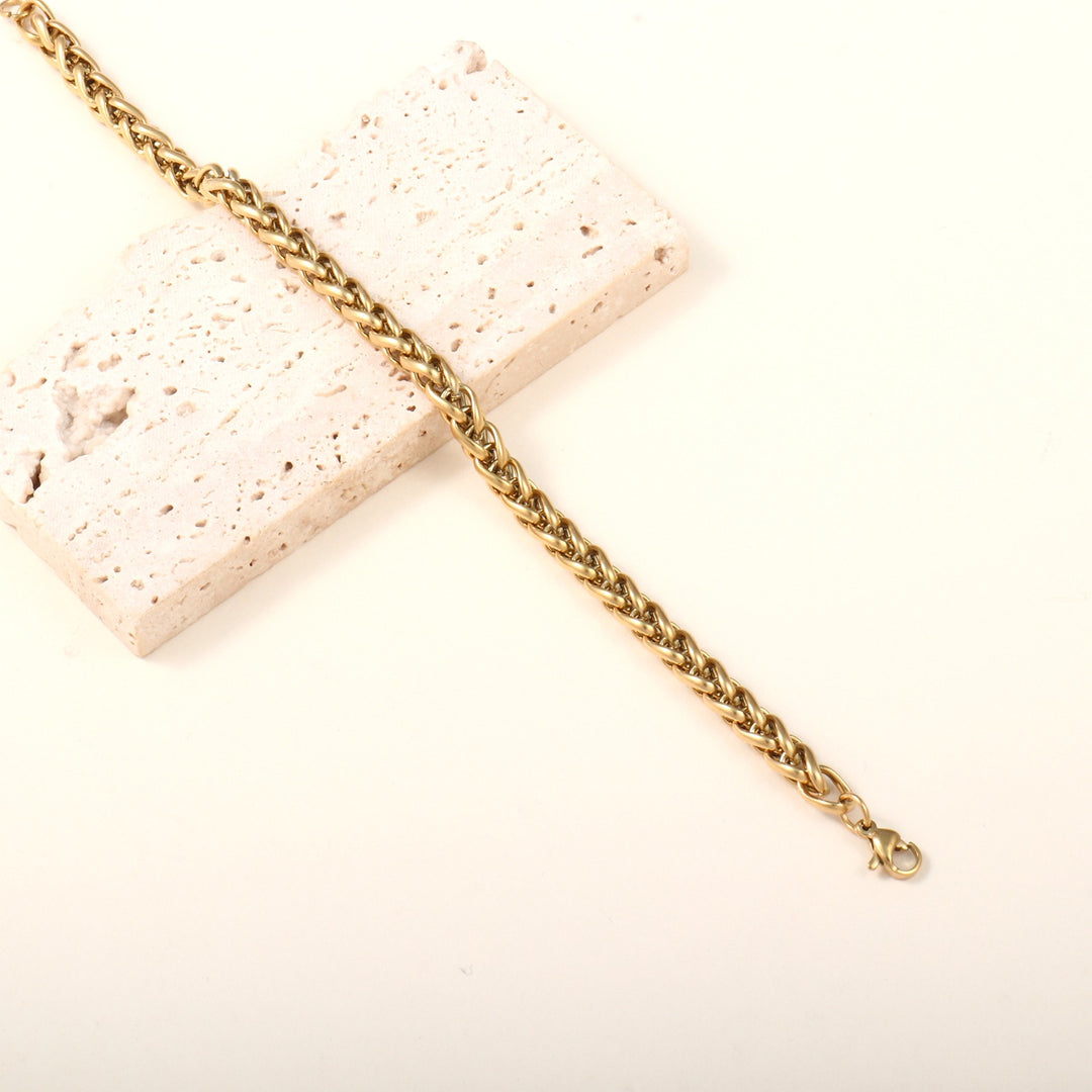 Handmade Textured Chain Bracelet Kalsten