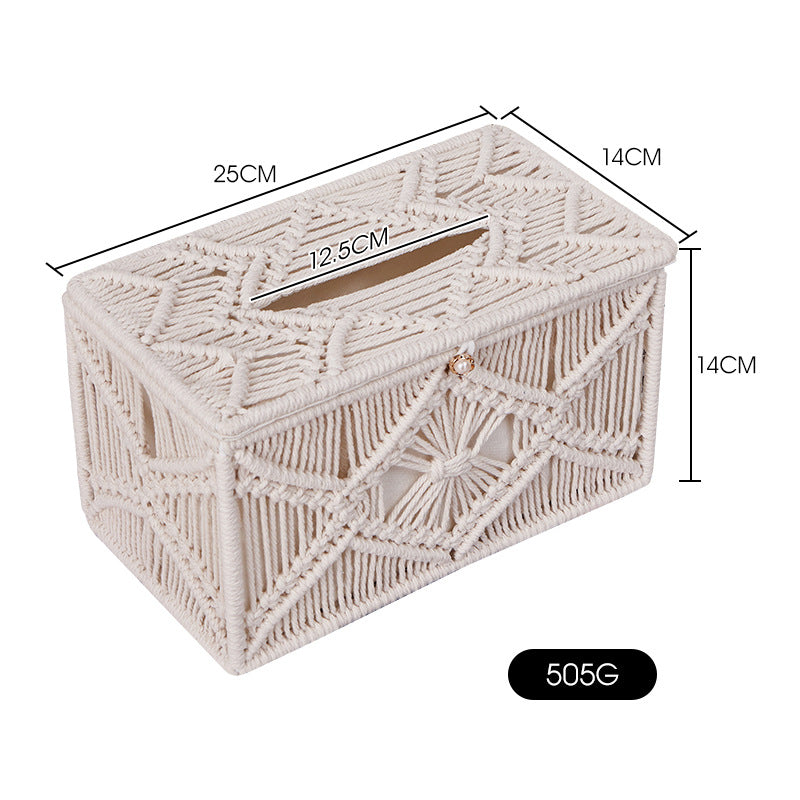 Elegant Macramé Tissue Box Cover