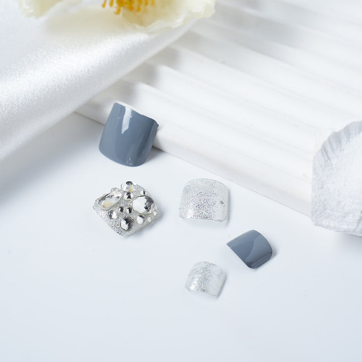 Glamorous Rhinestone Embellished Nail Tips Kalsten