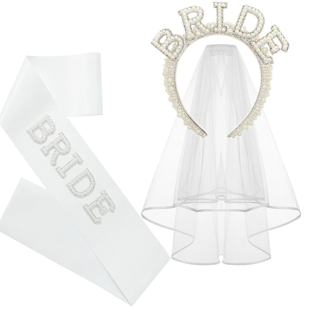 Women's Bridal Satin Ribbon with Sparkling Crystals Kalsten