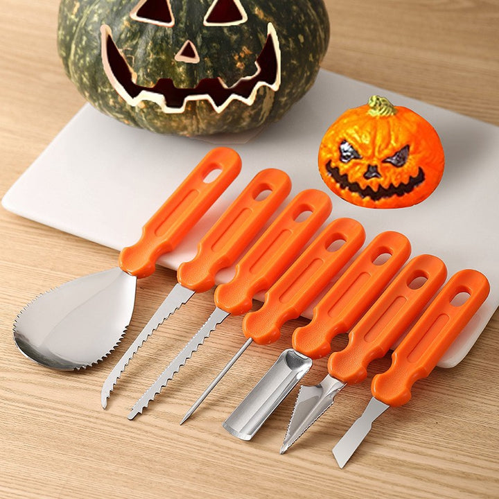 Fruit and melon baller with ergonomic plastic handle and stainless steel cutting blade