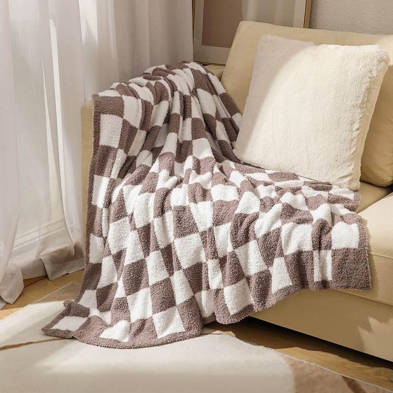 Cozy Checkerboard Fleece Blanket