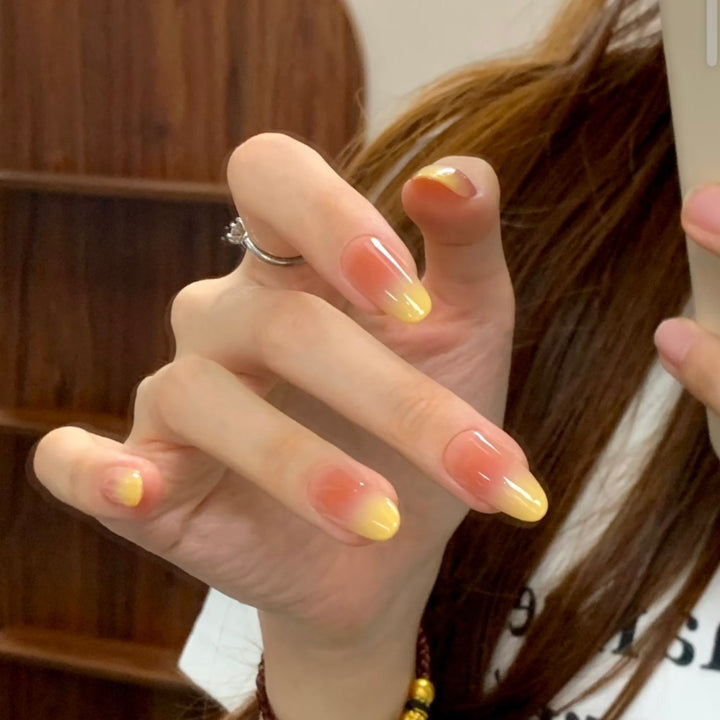 Ombre Press-On Nails with Glossy Finish Kalsten