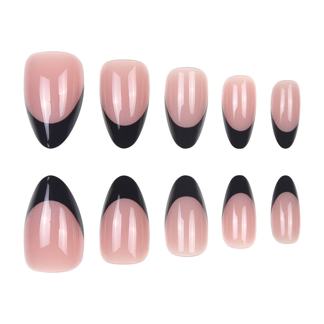 Elegant Stiletto Press-On Nails with Modern French Tip Design Kalsten