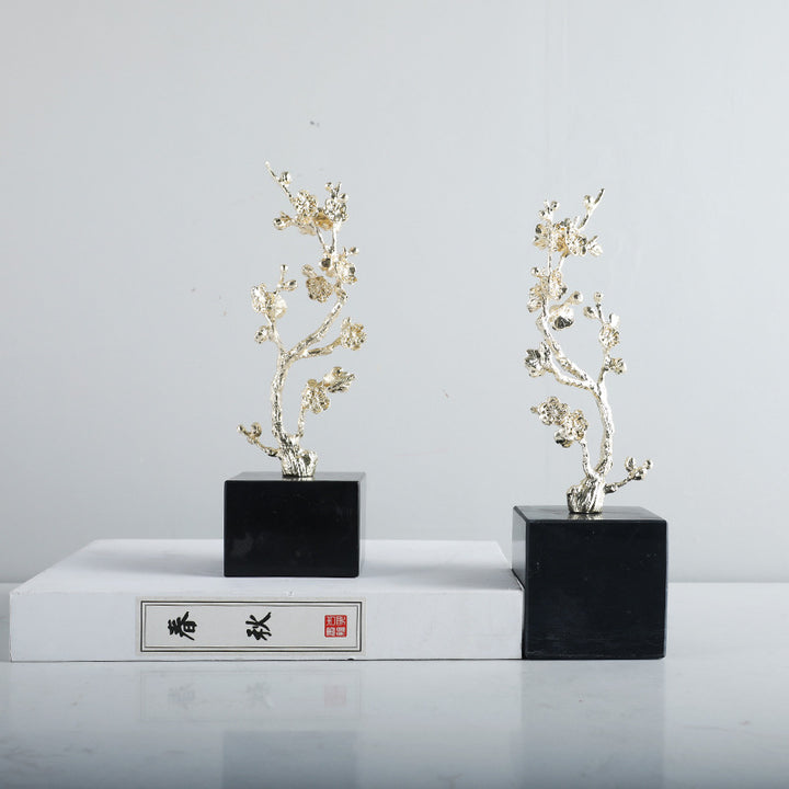 Artistic Silver Blossom Tree Sculpture