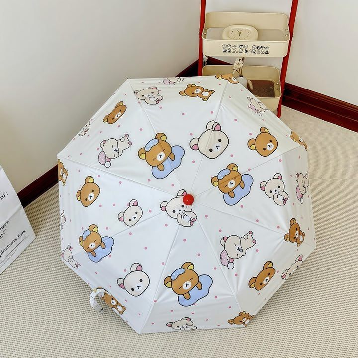 Women's Automatic Folding Umbrella with Cheerful Animal Designs Kalsten