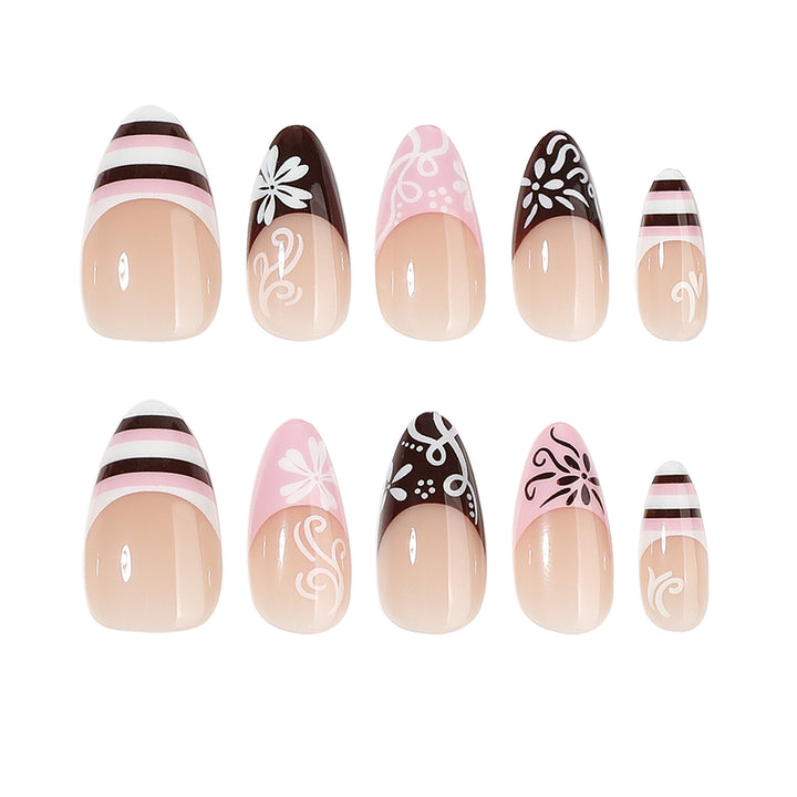 Artful stiletto nails with attractive patterns Kalsten