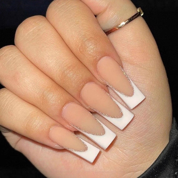 Elegant French Tip Nail Art Enhancements Kalsten