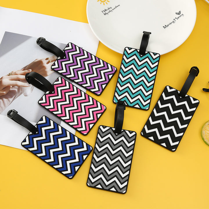 Unisex Chevron Patterned Luggage Tag Kalsten
