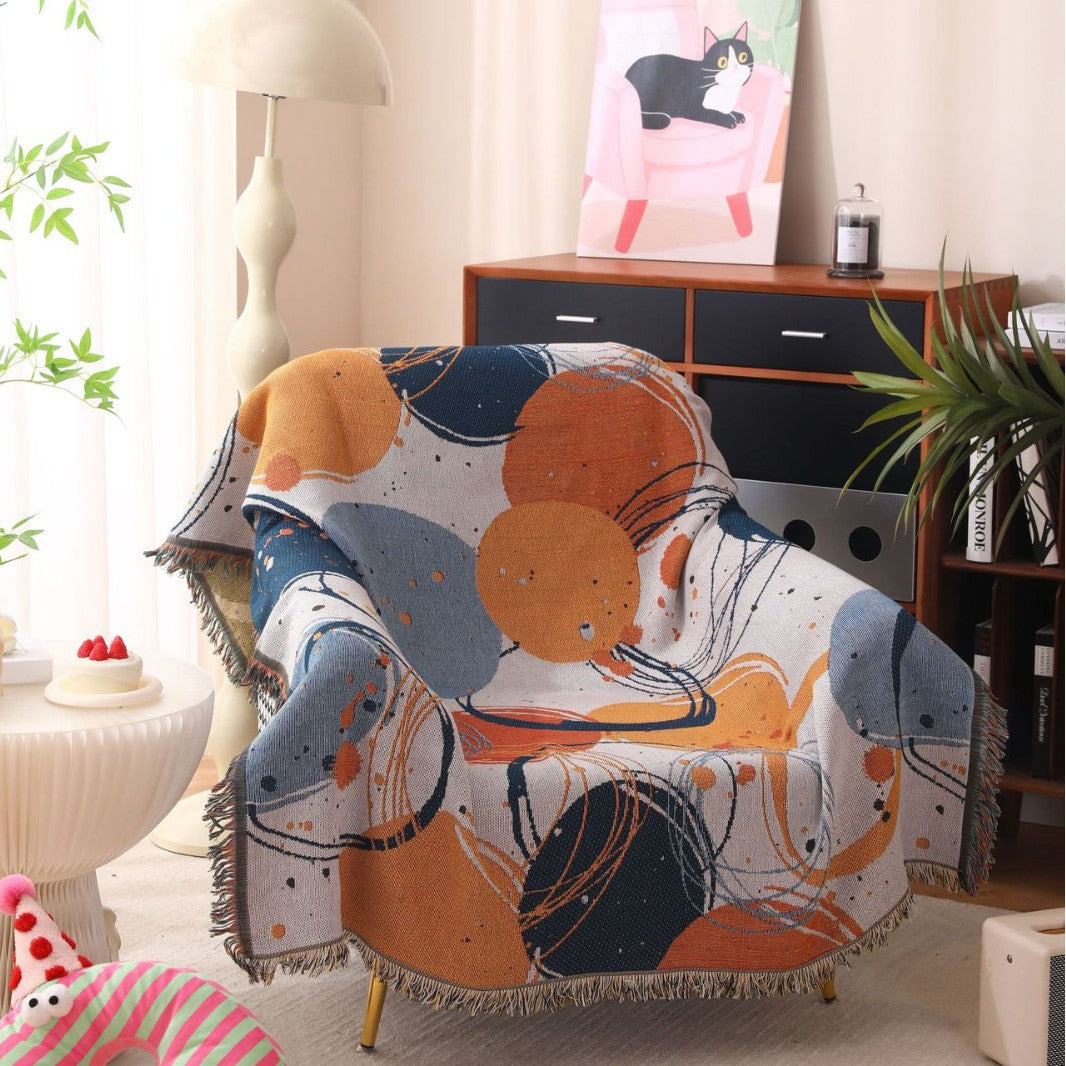 Abstract Art Textured Throw Blanket