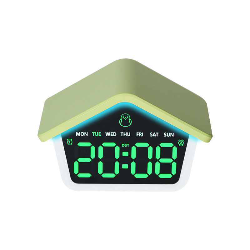 Digital alarm clock in creative house design Kalsten
