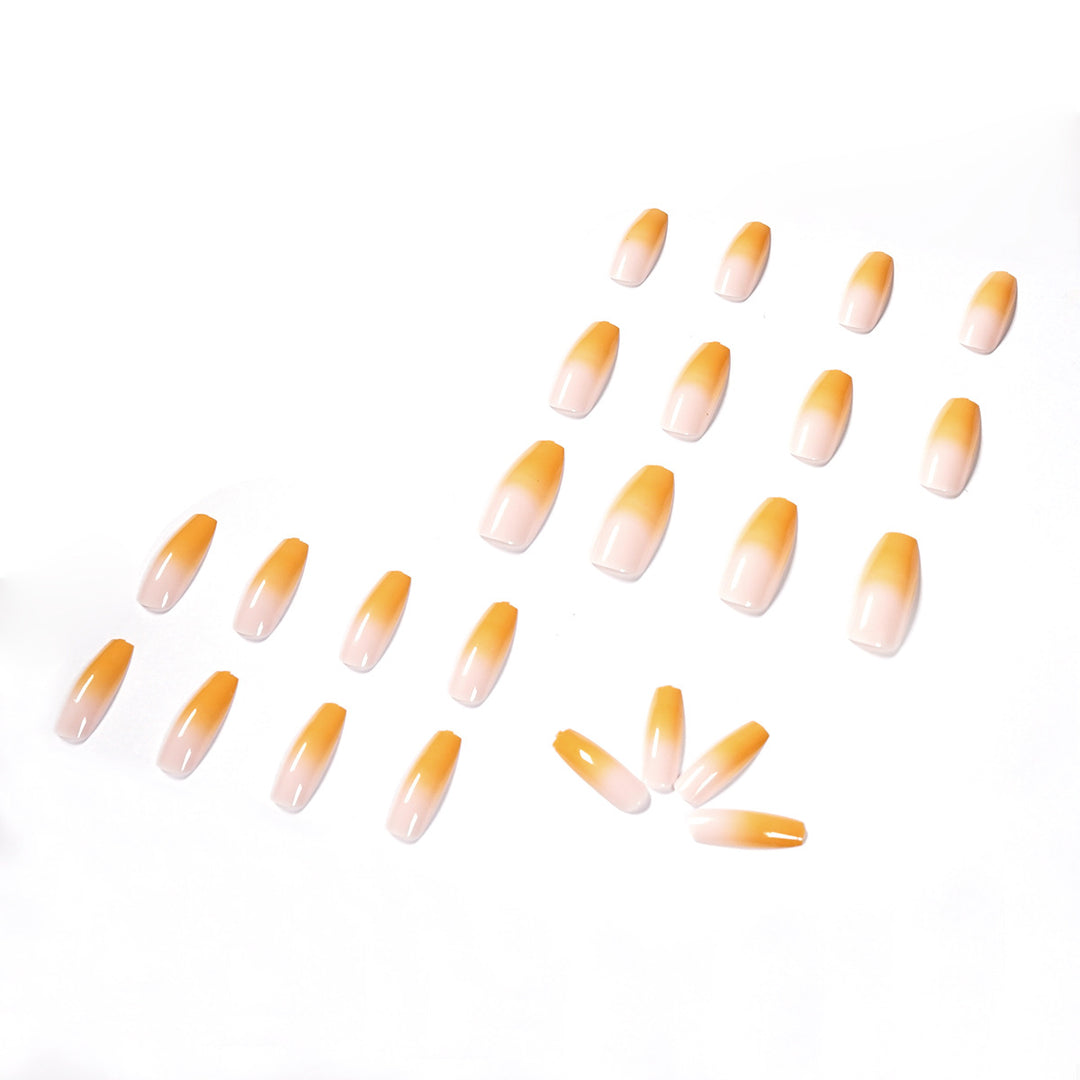 Artificial nail extensions in elegant ombre style Kalsten