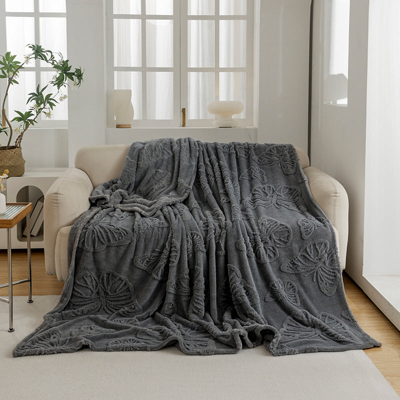 Women Plush Bedspread with Textured Design Kalsten