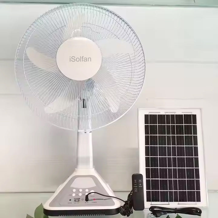 Women Portable Solar Powered Table Fan with USB Connection and Timer Function Kalsten