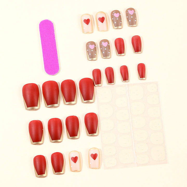 Heart Pattern Nail Art Extensions Kalsten