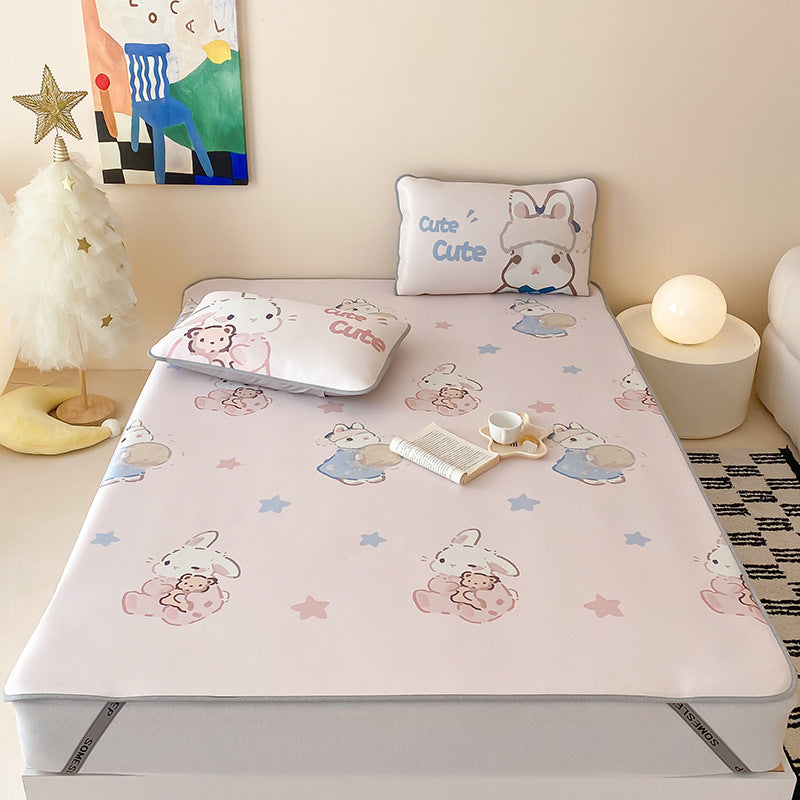 Kids Mattress Protector Topper with Non-Slip Bottom and Cute Bear Print