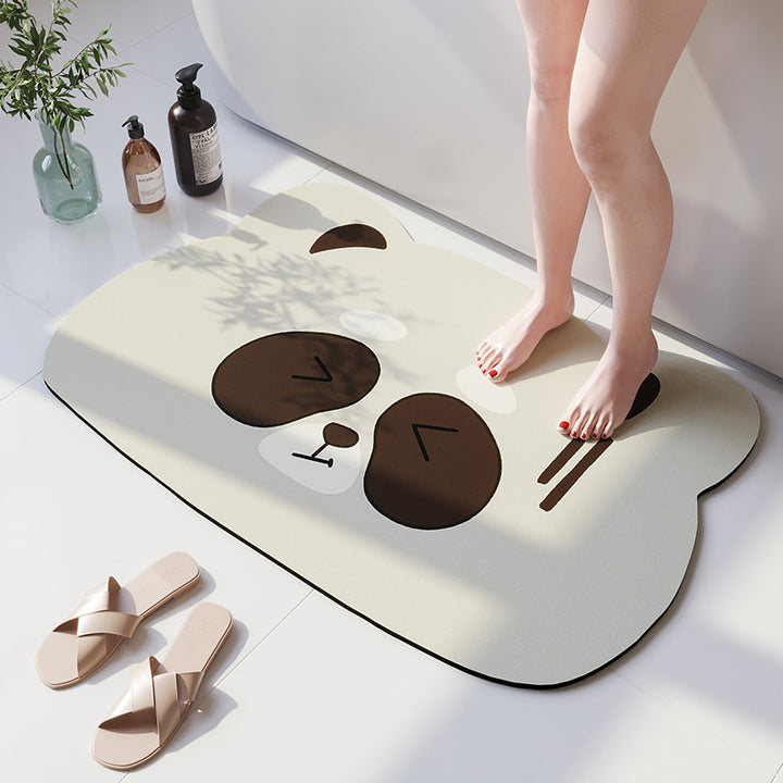 Cartoon Beer-Theme Soft Bath Mat