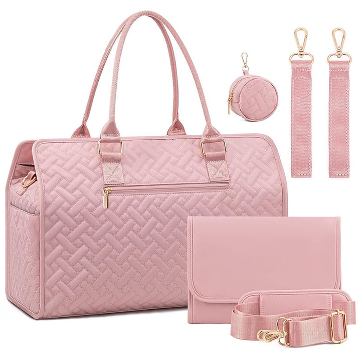 Padded handbag with detachable cosmetic pouch and organizer Kalsten
