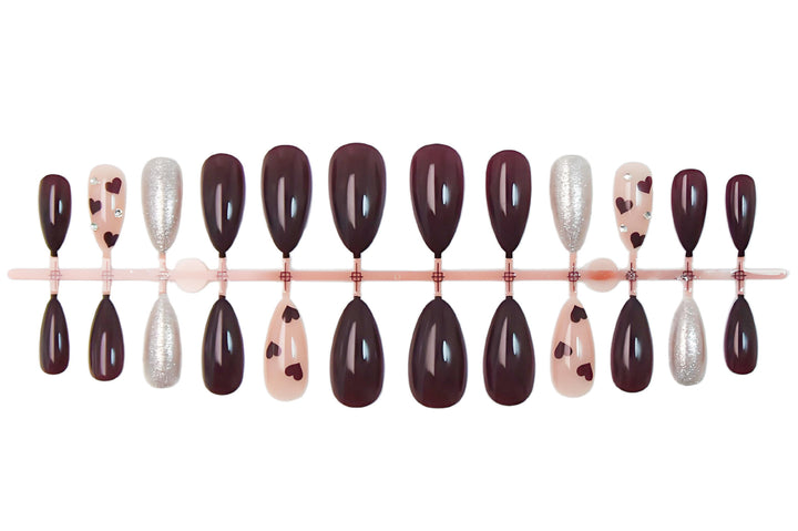 Acrylic nail set with glamorous accents Kalsten