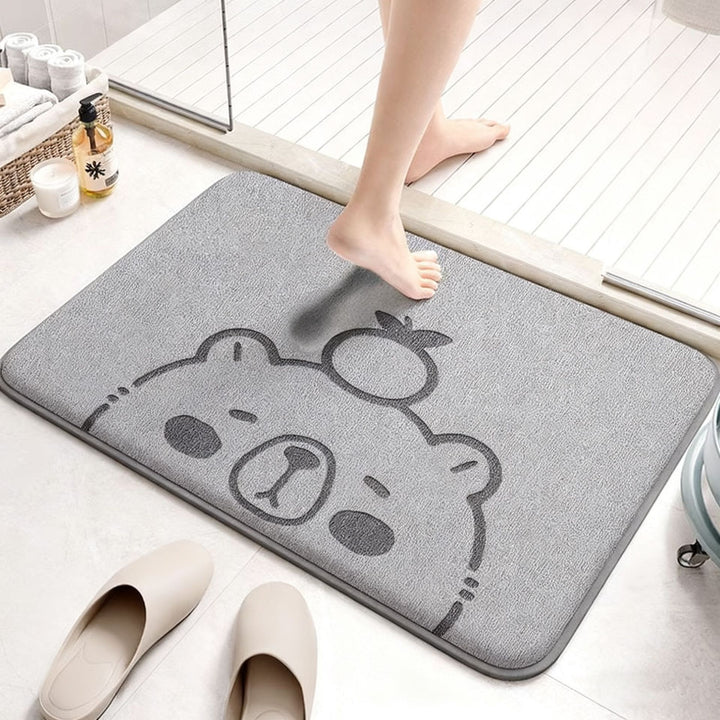 Absorbent Cartoon-Themed Bath Mat Kalsten