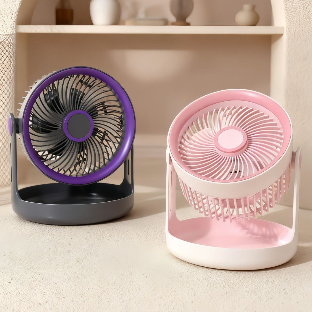 Ladies table fan with adjustable head and quiet operation mode Kalsten