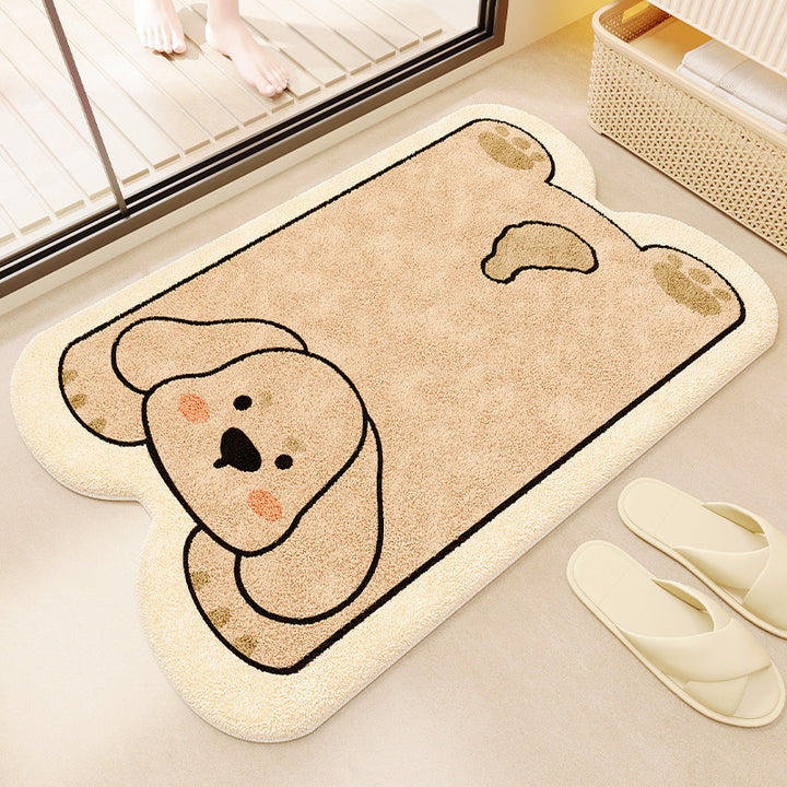 Cute Cartoon Cat Shaped Bath Mat